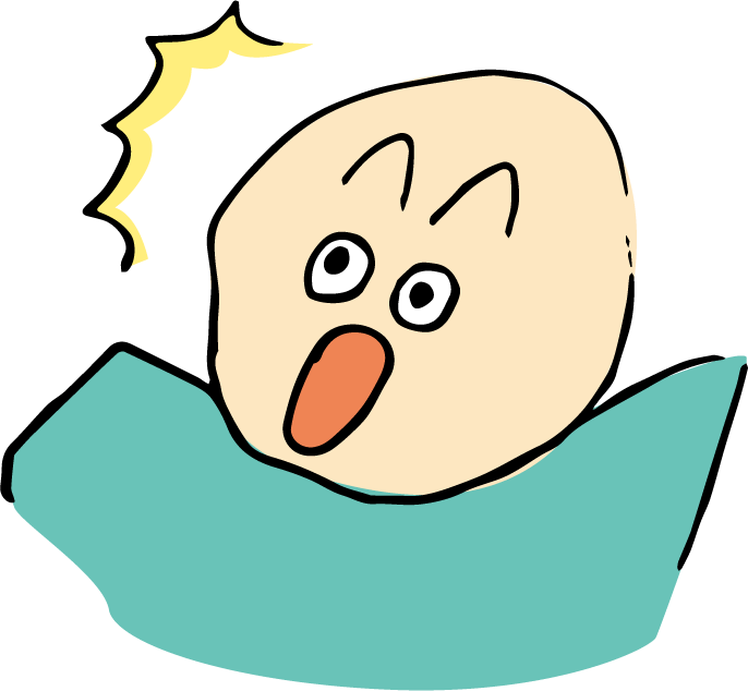 驚いている顔